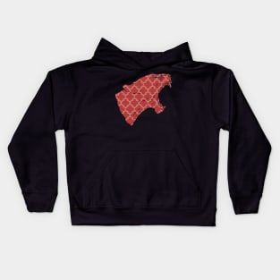 Panther Silhouette with Pattern Kids Hoodie